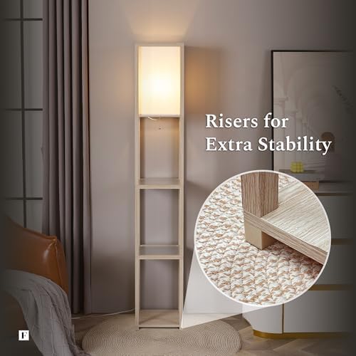 FENLO Floor Lamp with Shelves Modern Minimalist Design