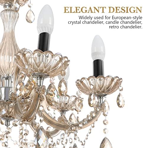 6pcs Metal Chandelier Base Covers Socket Sleeves