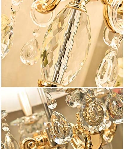 Telescope LED Desk Lamp with Crystal Base and Pleated Fabric Shade