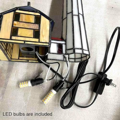Bieye L10942 St Simons Lighthouse Tiffany Style Table Lamp