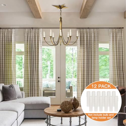 Helunsi 4 Inch Chandelier Candle Sleeves 12 Pack