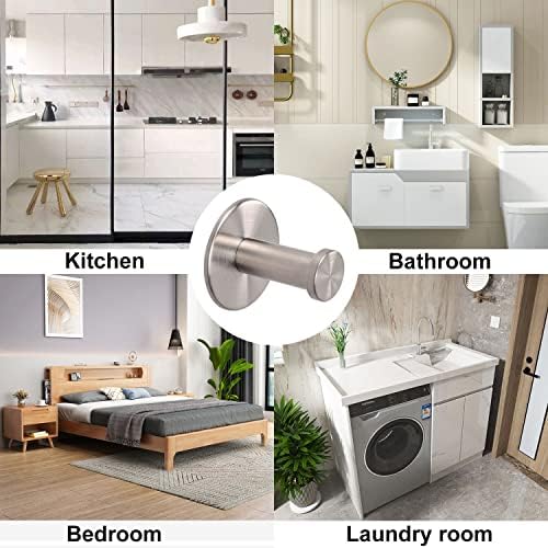 Vanloory 4 Pack Bath Towel Hooks Sturdy No Drilling Hooks