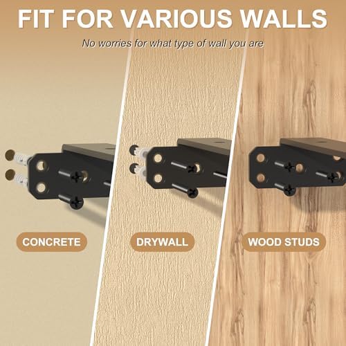SKYSEN 6 Pack 10 Inch Floating Shelf Bracket Heavy Duty Hidden Design
