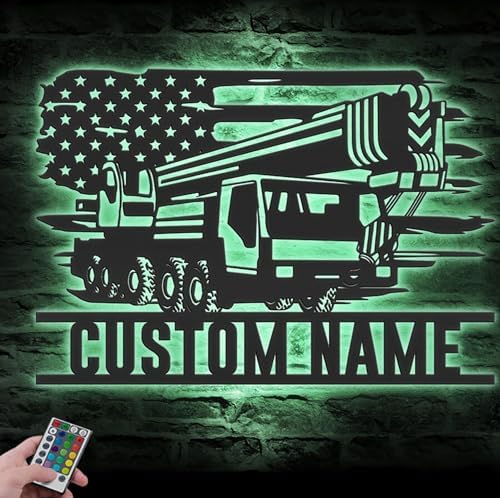 Custom Text Metal Sign with LED Light