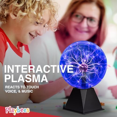 Playbees Blue Plasma Ball 7 Inch Tesla Coil Bulb