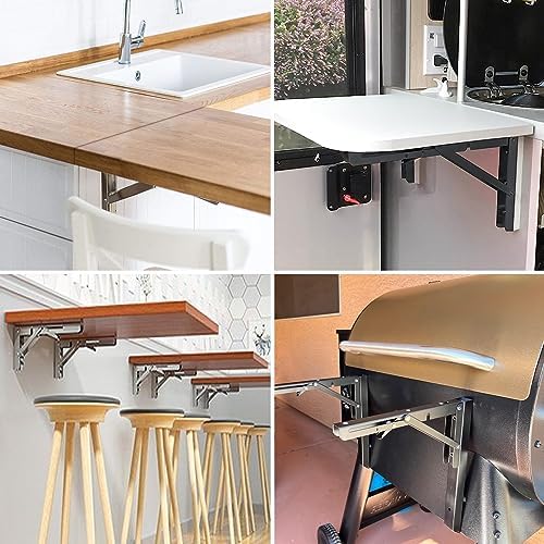 LEOPO 12 Inch Folding Shelf Brackets 2 Pack
