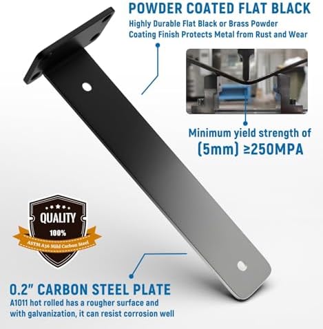 LEOPO 6 Inch Floating Shelf Brackets 6 Pack