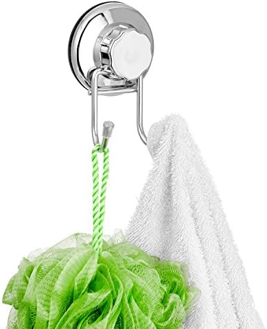 SANNO Double Suction Hooks for Walls Towel Robe Bath Coat 2 Pack