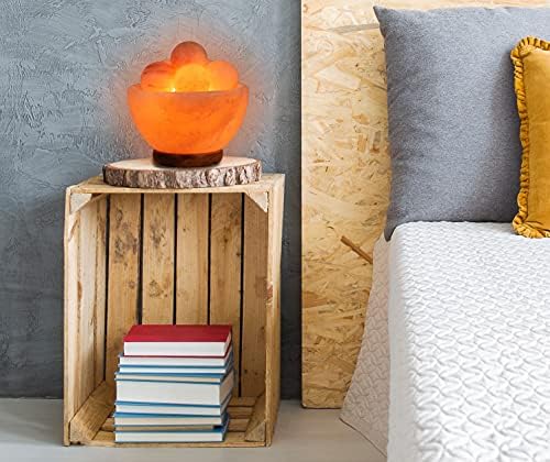 Spantik Himalayan Fire Bowl Salt Lamp with 6 Massage Balls