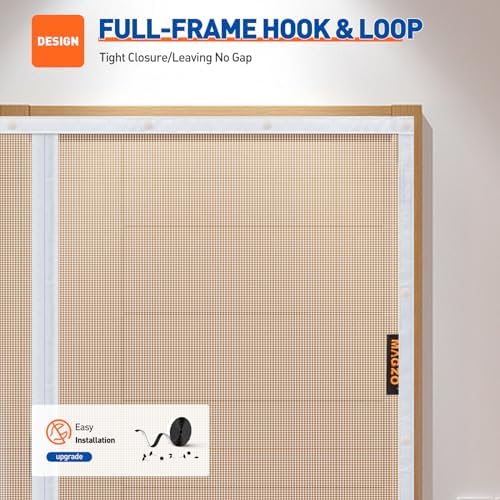 MAGZO Magnetic Screen Door 36 x 96 Inch Fit
