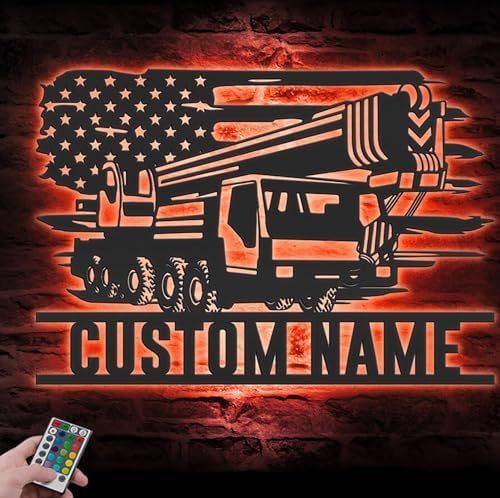 Custom Text Metal Sign with LED Light