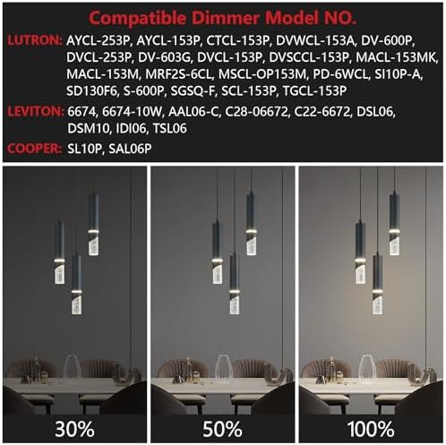 Modern Dimmable LED Pendant Lights for Kitchen Island and Living Room