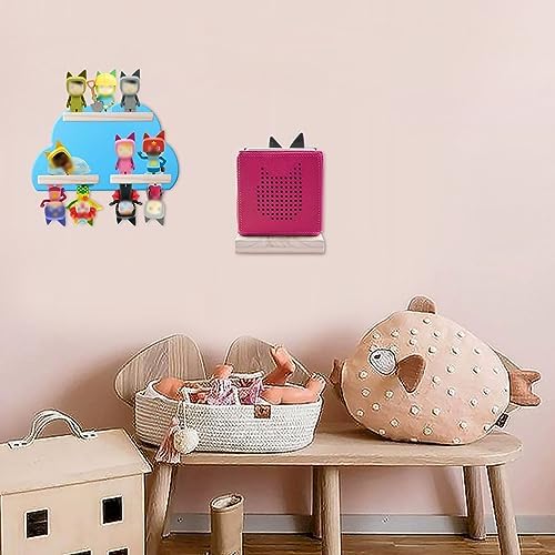 Magnetic Floating Shelf for Toniebox - Wooden Wall Storage Rack