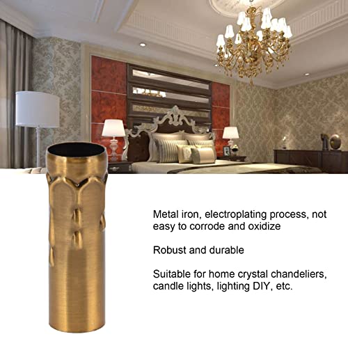 Iron Candle Cover Sleeves 10Pcs Gold Bronze E14 Socket Covers