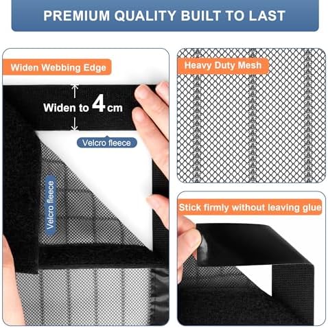 Magnetic Screen Door Mesh 36x83 Inch Bug Proof