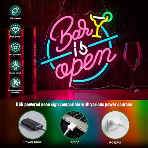 Neonland Bar Open Neon Sign for Wall Decor