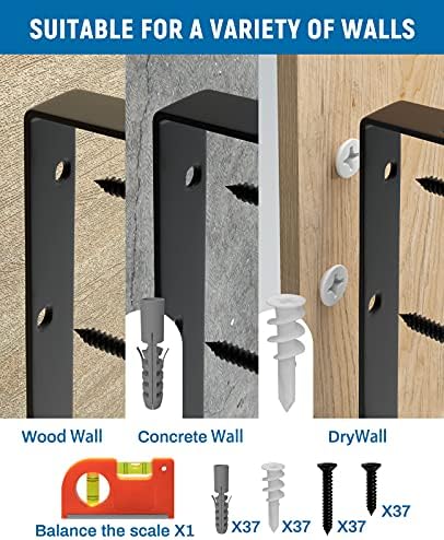 LEOPO 14 Inch Heavy Duty Shelf Brackets 8 Pack