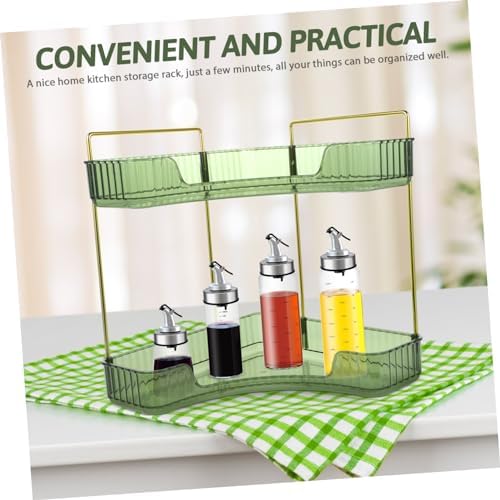 PRETYZOOM Transparent Corner Shelf Organizer for Kitchen and Bathroom