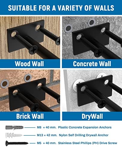 LEOPO 12 Pack 8 inch Floating Shelf Bracket