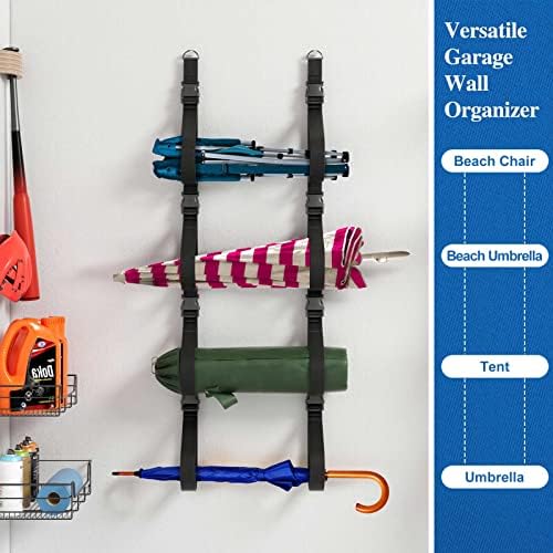 Adjustable Garage Wall Storage Rack for Chairs and Tents