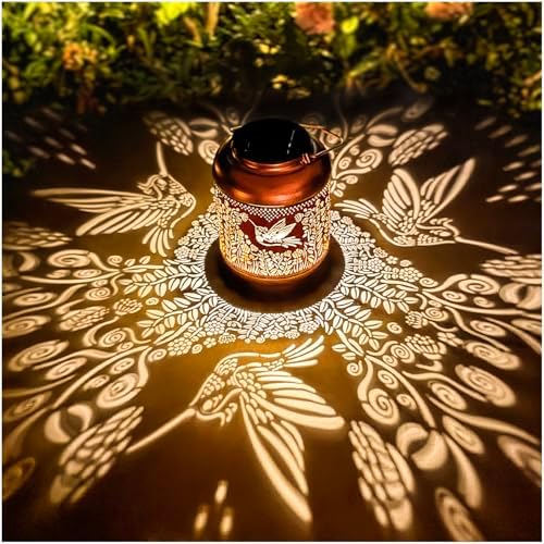 Hummingbird Solar Lanterns Outdoor Waterproof Hanging LED Decor