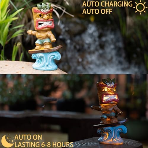 Yiosax Solar Tiki Statue 992 Inch Outdoor Decor