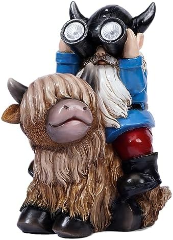 Garden Gnome Statues with Solar LED Lights