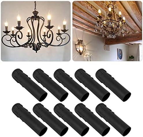 OUKENS 10pcs Candle Socket Covers Black