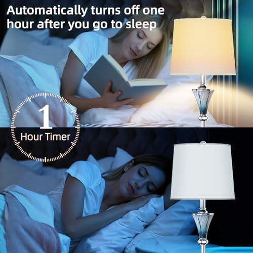 Blue Glass Floor Lamp with Smart Remote Control