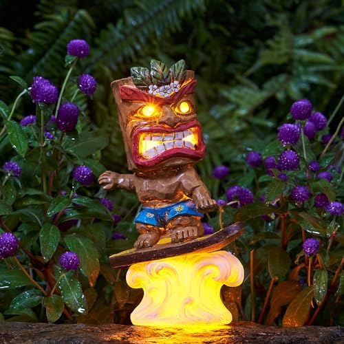 Yiosax Solar Tiki Statue 992 Inch Outdoor Decor