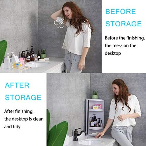 Multifunction Corner Shelf for Bathroom Kitchen Storage