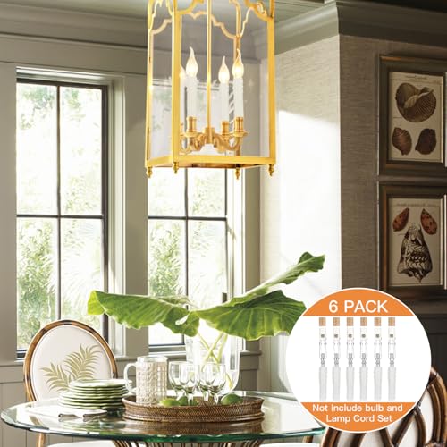 Helunsi 6-Piece E12 Chandelier Socket Replacement Kit