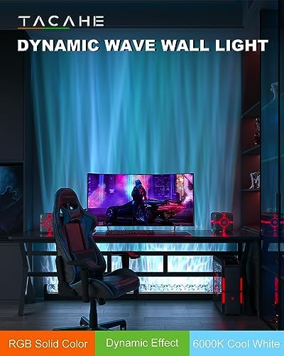 TACAHE RGBW Dynamic Wave Wall Light - 393 12W 1 Pack