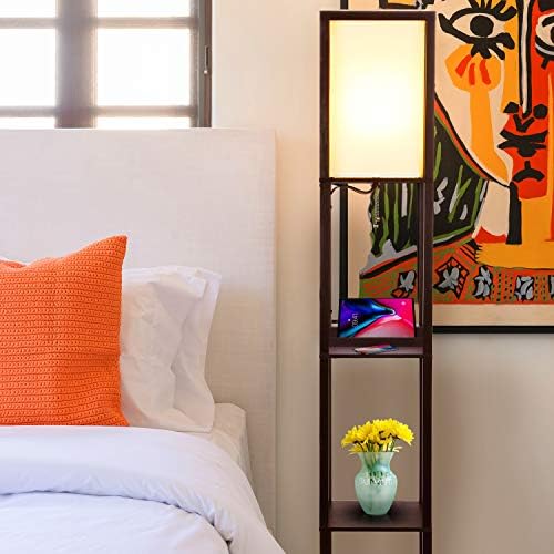Brightech Maxwell Floor Lamp with USB and Wireless Charging