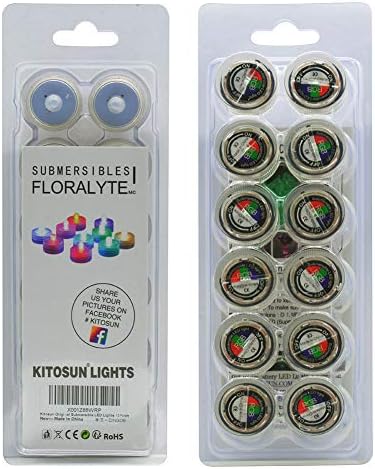 KITOSUN Submersible LED Tea Light Candles Pack of 12 Green