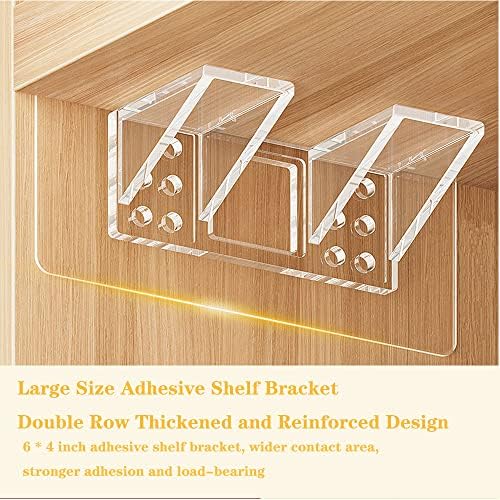 12 Piece Large Adhesive Shelf Bracket Double Row Thickened Reinforced Design