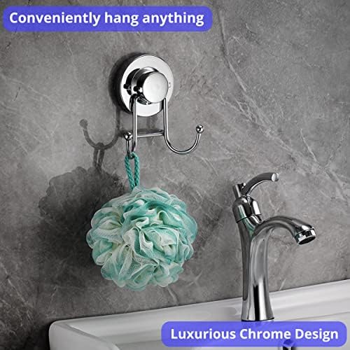 HOME SO Suction Cup Hooks for Glass and Tile - 15 lbs Capacity