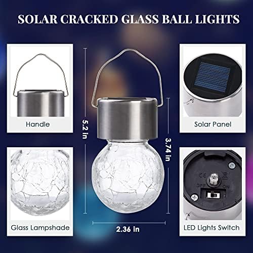 Solpex Hanging Solar Lights Outdoor 8 Pack