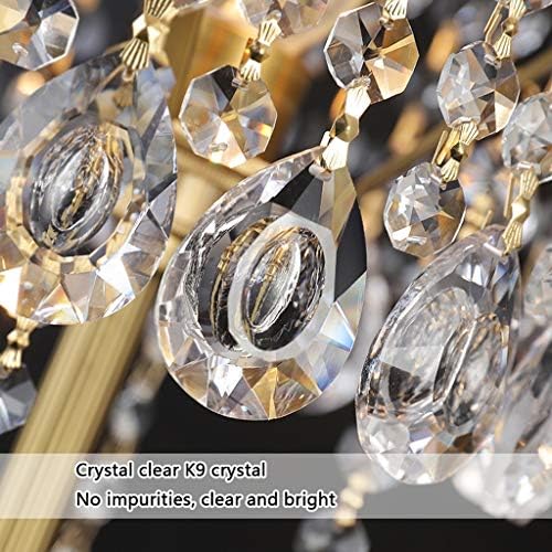 Elegant Copper Crystal Table Lamp with LED Light