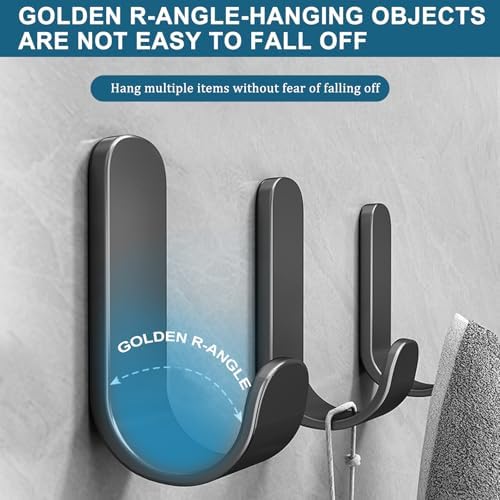 Muccibi Adhesive Hooks 10 Pcs Heavy Duty 12Lbs