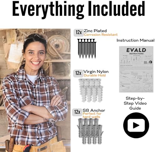 EVALD Floating Shelf Brackets 4 Pack