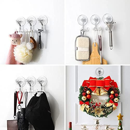 Large Suction Cup Hooks 2 Pack Heavy Duty Razor Holder