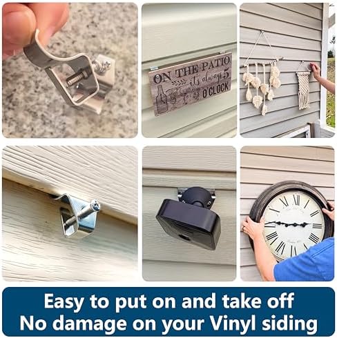 NACETURE Vinyl Siding Hooks for Decor and Camera Mount