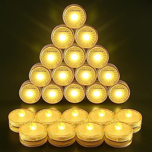 HL Submersible LED Light Warm White 24pcs with 48 Batteries