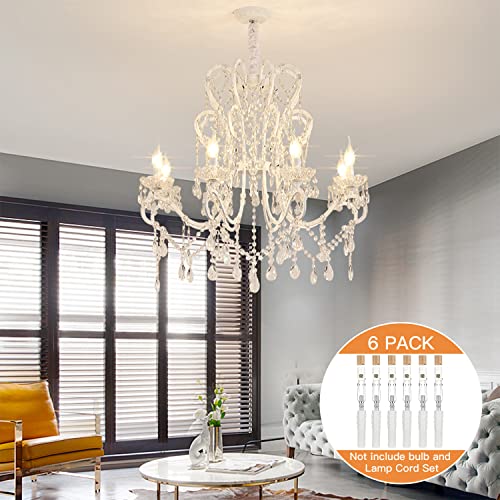 Helunsi 6-Piece E12 Chandelier Socket Replacement Kit