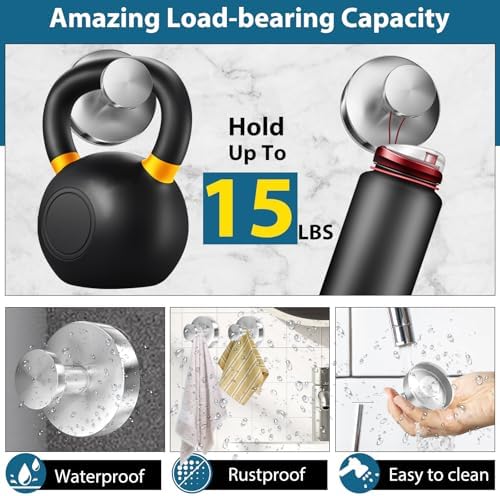 AbluFirst Suction Cup Hooks for Shower and Bathrooms