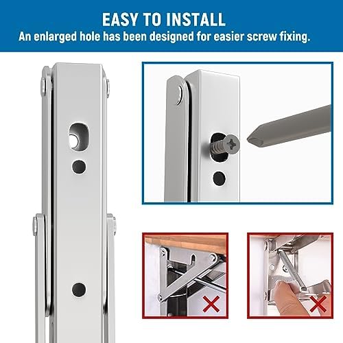 LEOPO 12 Inch Folding Shelf Brackets 2 Pack