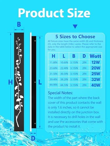 Modern Outdoor Wall Light 449 Inch LED Sconce with Ginkgo Hollow Design
