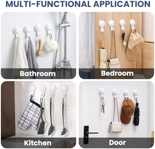 JOMOLA Heavy Duty Suction Towel Hooks 2Pcs