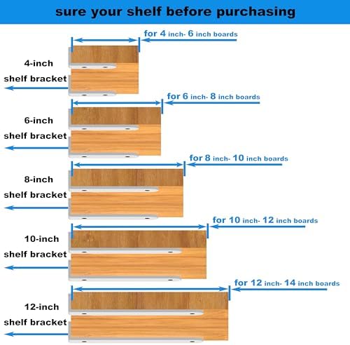Heavy Duty Shelf Bracket 6 Pack White 6 Inch